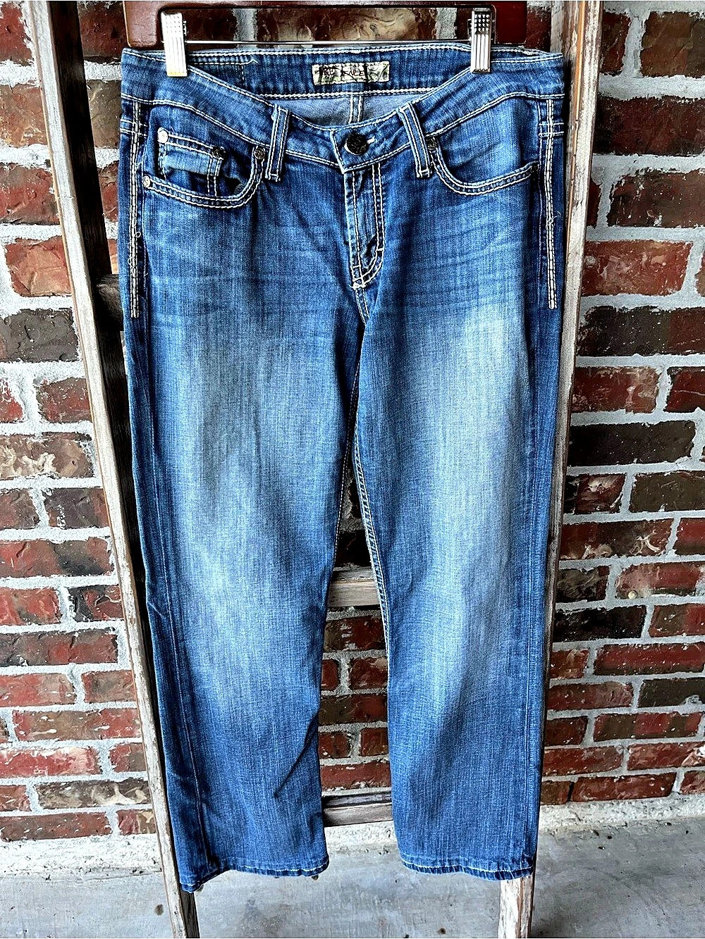 BKE Boot Cut Jeans in Blue Waist 28 x 34